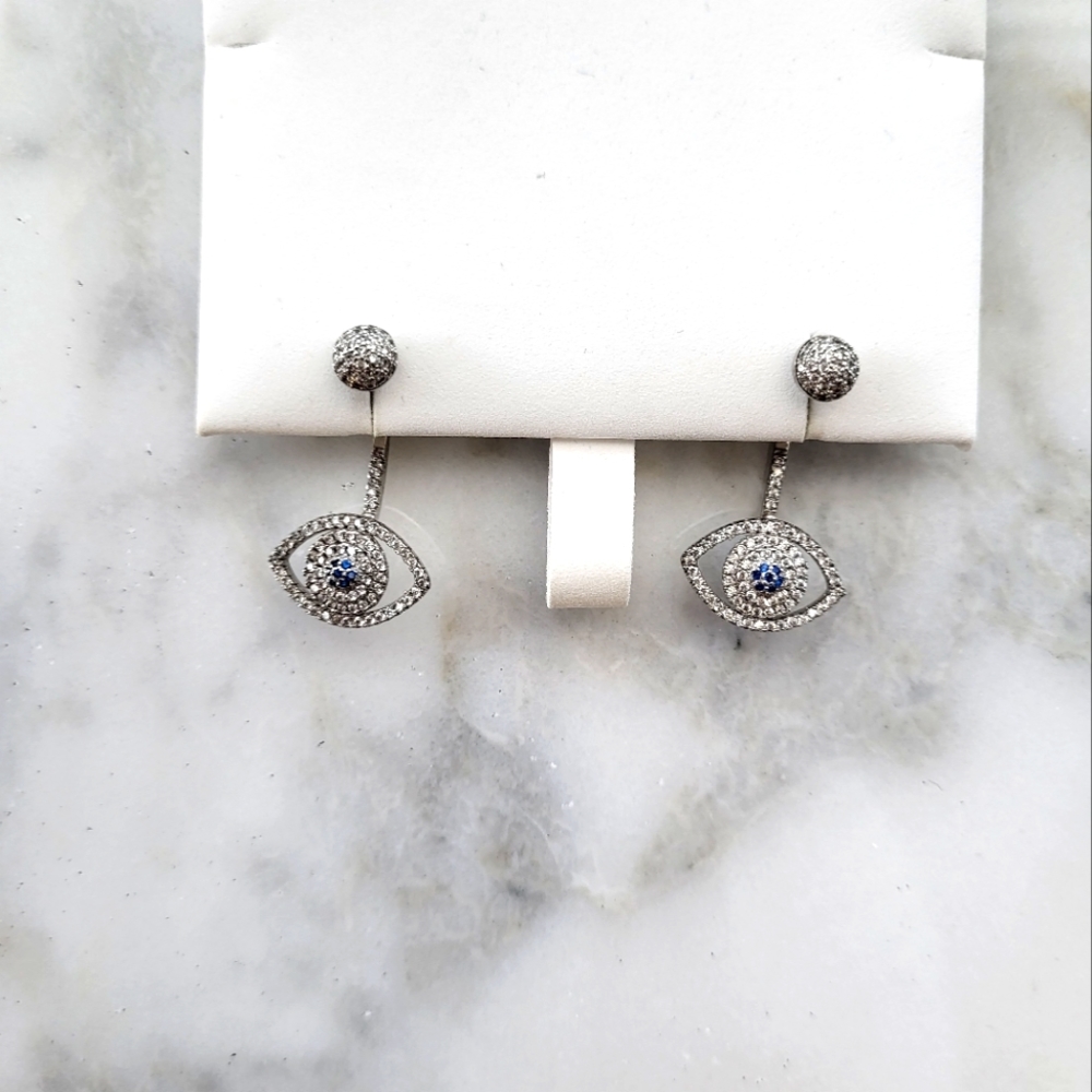 925 Silver earring devil's eye earring